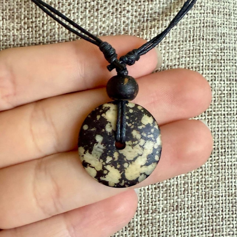 Grunge bone bead choker
